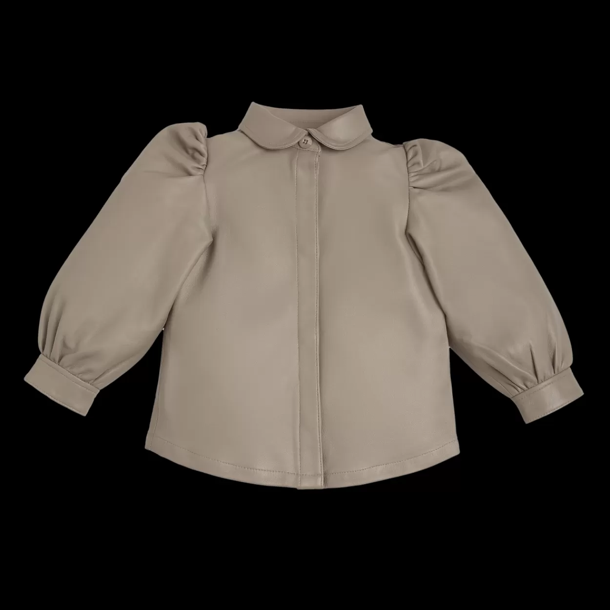 Donsje Amsterdam Boa Leather Blouse | Grey Beige Leather Greybeigeleather Best