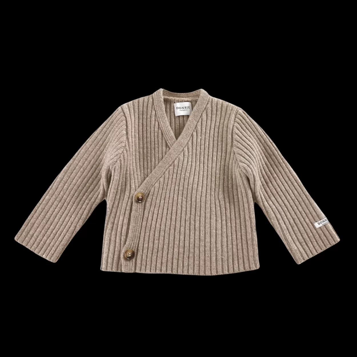 Donsje Amsterdam Elo Merino Wool Cardigan | Beige Melange Beigemelange New