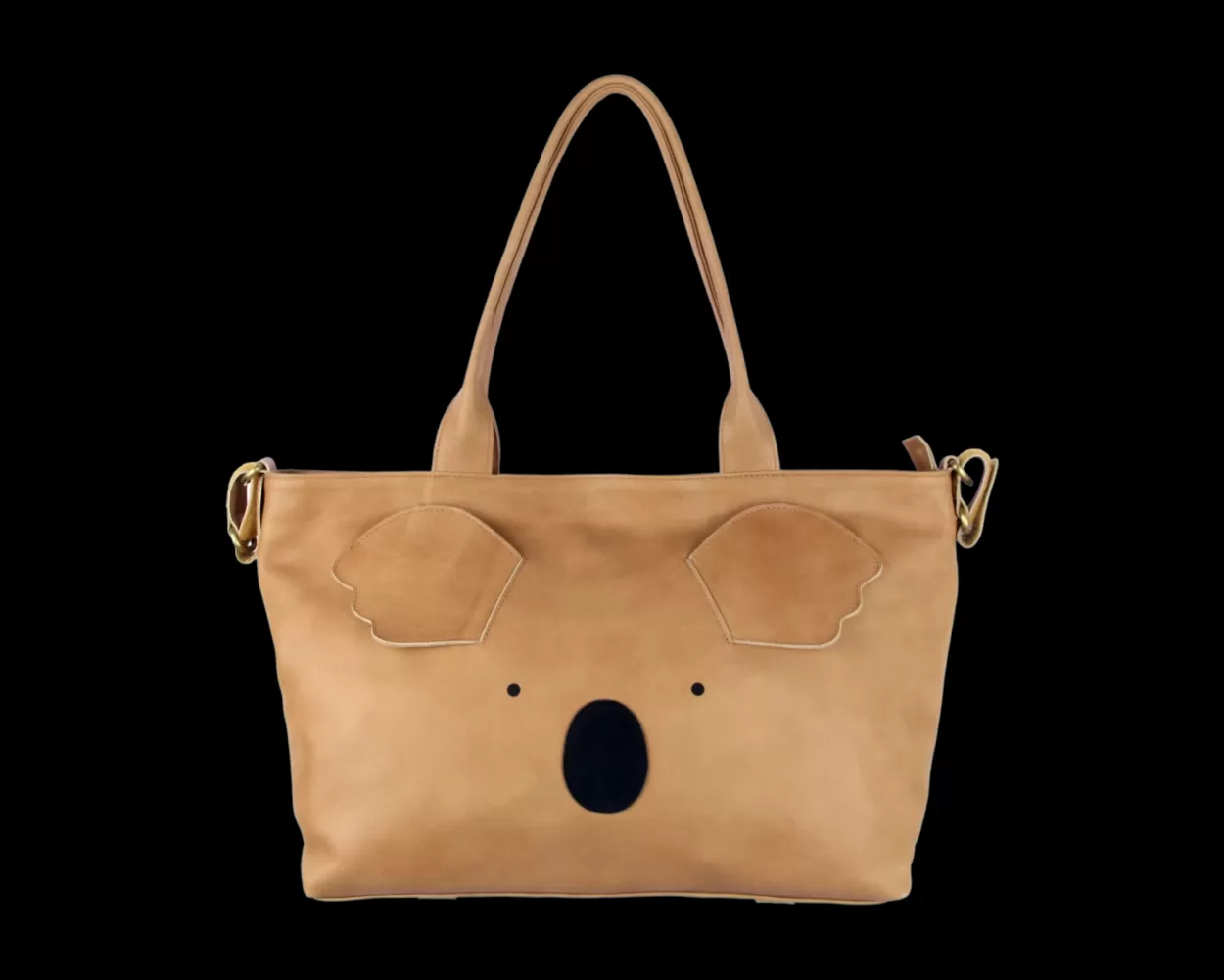 Donsje Amsterdam Fuji Diaper Bag | Koala | Nutmeg Leather Nutmegleather Best Sale