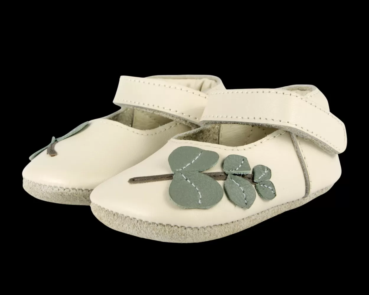 Donsje Amsterdam Isel Ballerinas | Eucalyptus | Cream Leather Creamleather Best