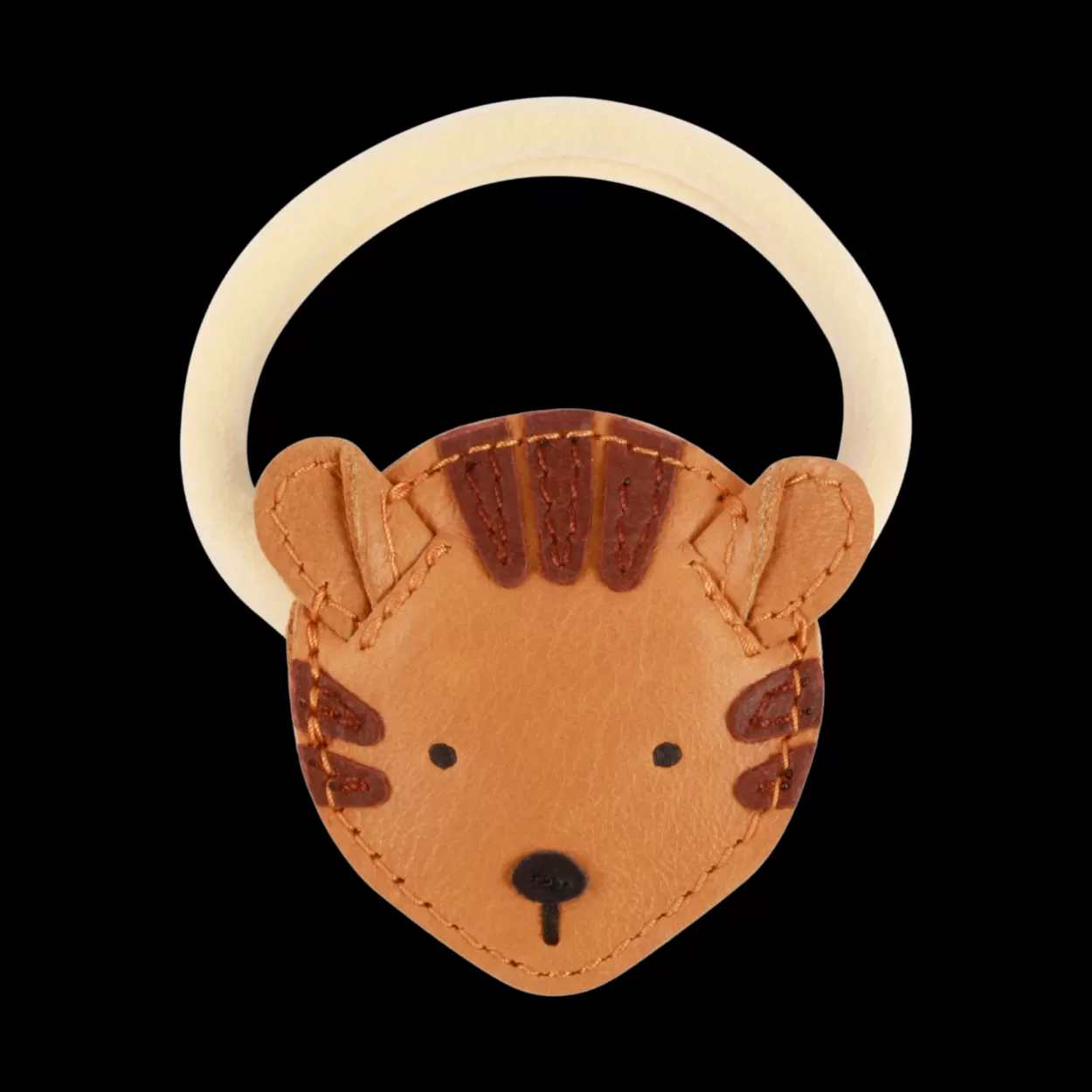 Donsje Amsterdam Josy Classic Hair Tie | Tiger | Camel Classic Leather Camelclassicleather New