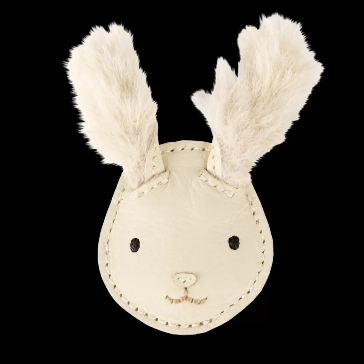 Donsje Amsterdam Josy Exclusive Hairclip | Rabbit | Cream Leather Creamleather New