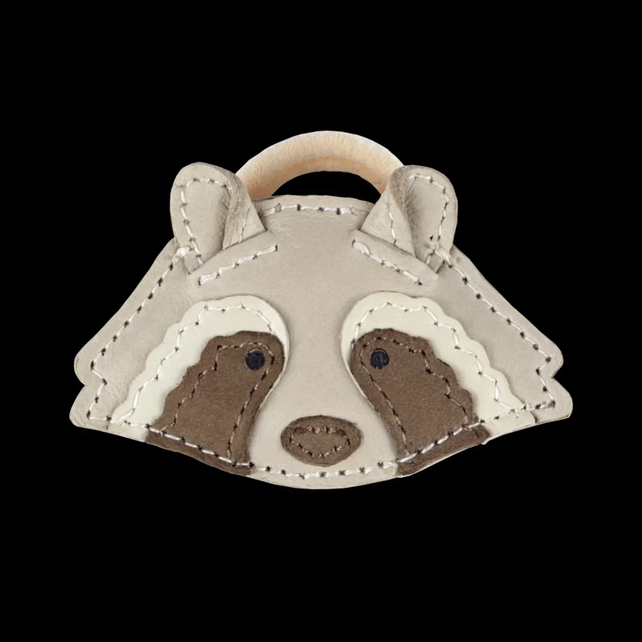 Donsje Amsterdam Josy Special Hair Tie | Raccoon | Ivory Classic Leather Ivoryclassicleather Hot