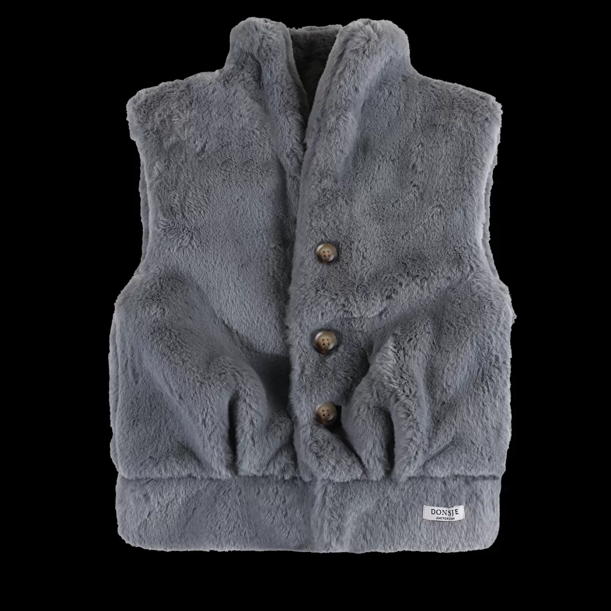 Donsje Amsterdam Juline Bodywarmer | Lava Grey Teddy Lavagreyteddy Shop