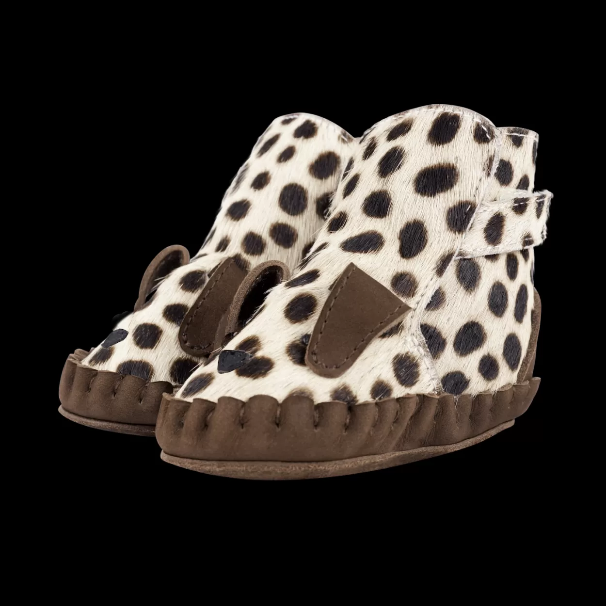 Donsje Amsterdam Kapi Exclusive Booties | Dalmatian | Black Spotted Cow Hair Blackspottedcowhair Clearance