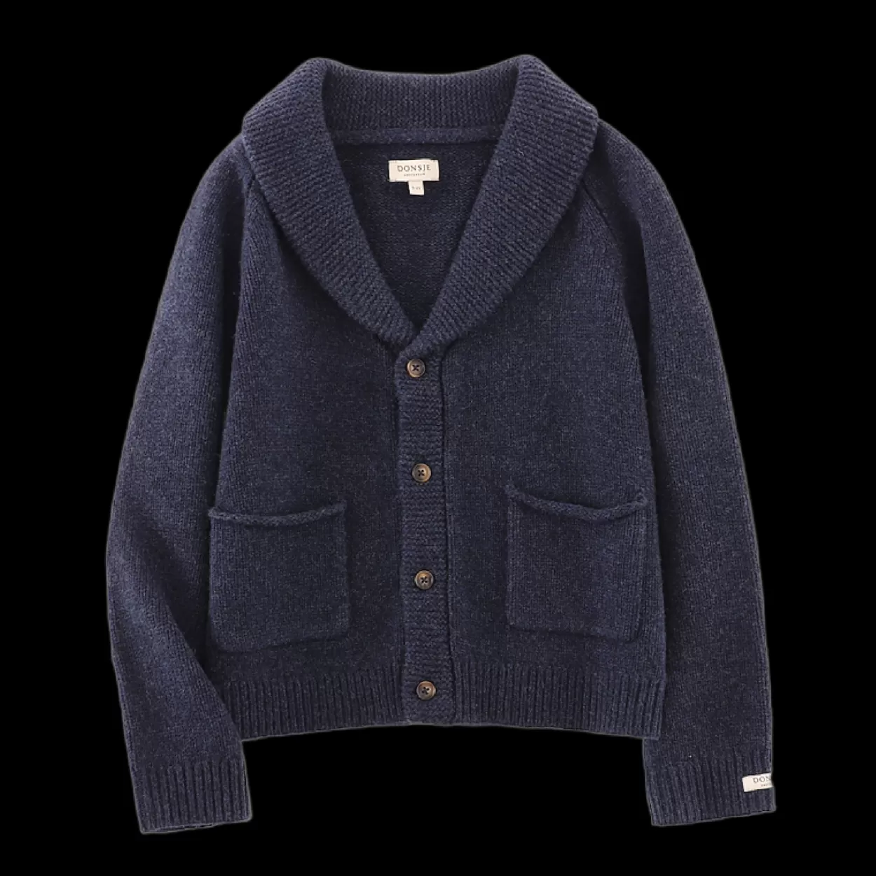 Donsje Amsterdam Kicher Merino Wool Cardigan | Blue Marine Melange Bluemarinemelange Discount