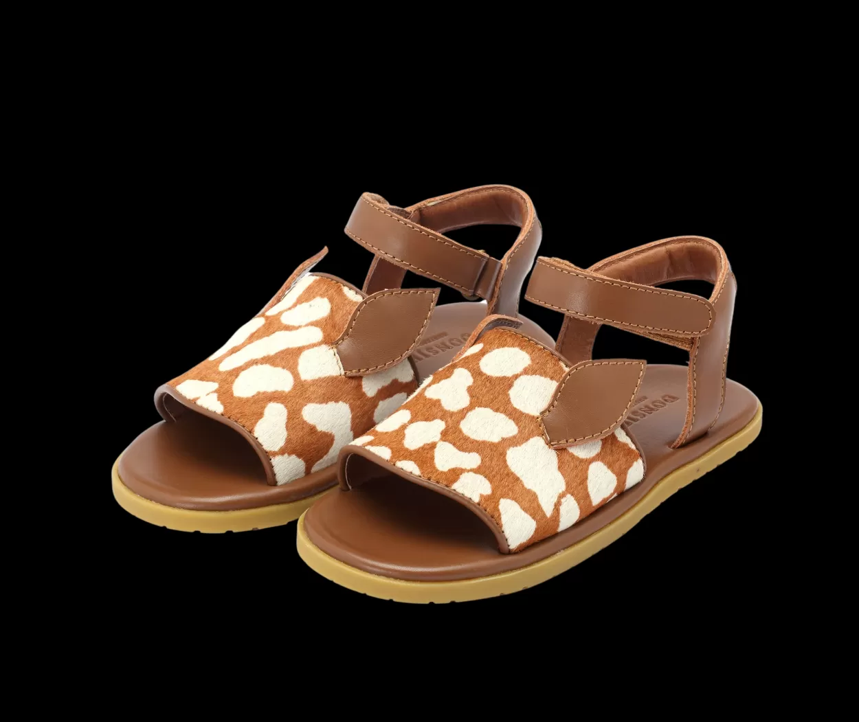 Donsje Amsterdam Lara Sandals | Bambi | Brown Spotted Cow Hair Brownspottedcowhair Discount