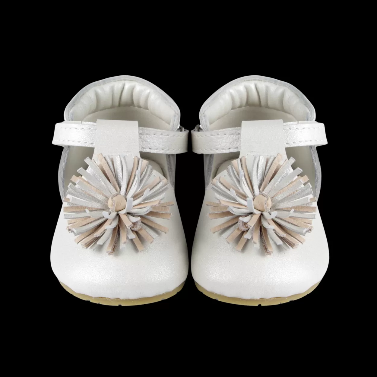 Donsje Amsterdam Poms Shoes | Off White Metallic Leather Offwhitemetallicleather Cheap