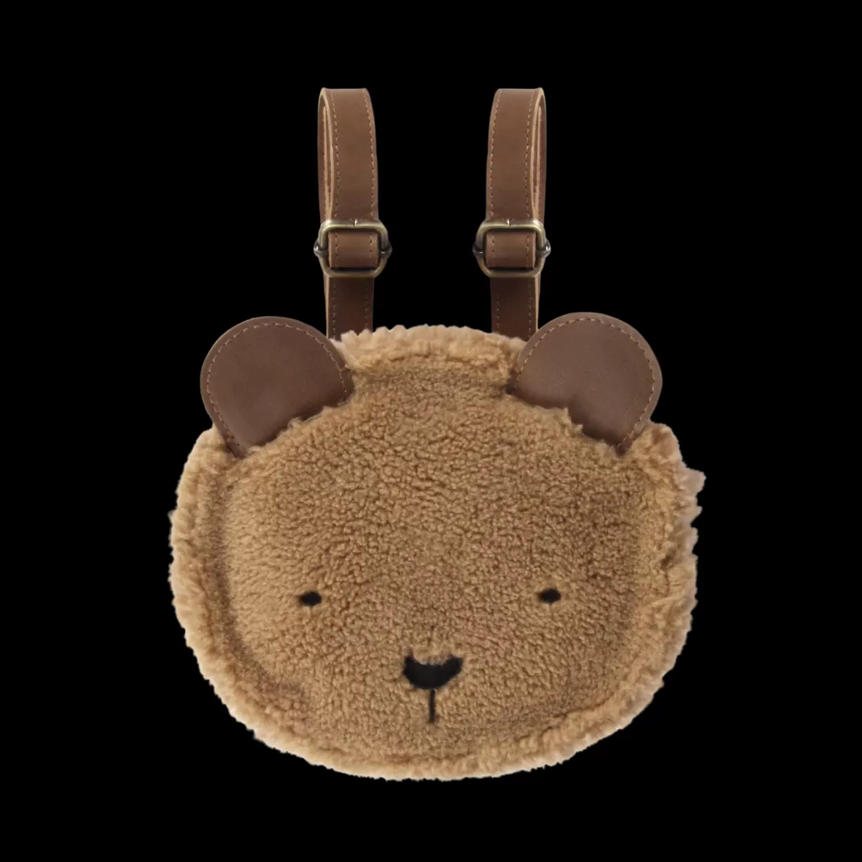 Donsje Amsterdam Pugi Backpack | Bear | Light Maple Curly Faux Fur Lightmaplecurlyfauxfur Clearance