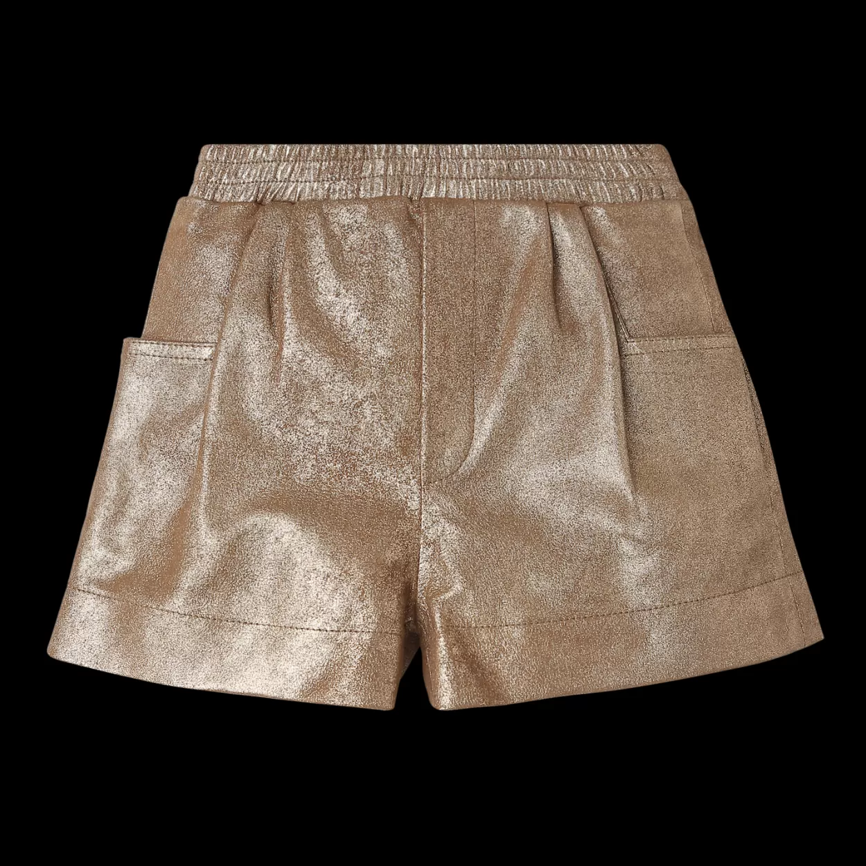 Donsje Amsterdam Ronie Leather Shorts | Rose Brown Metallic Rosebrownmetallic Sale