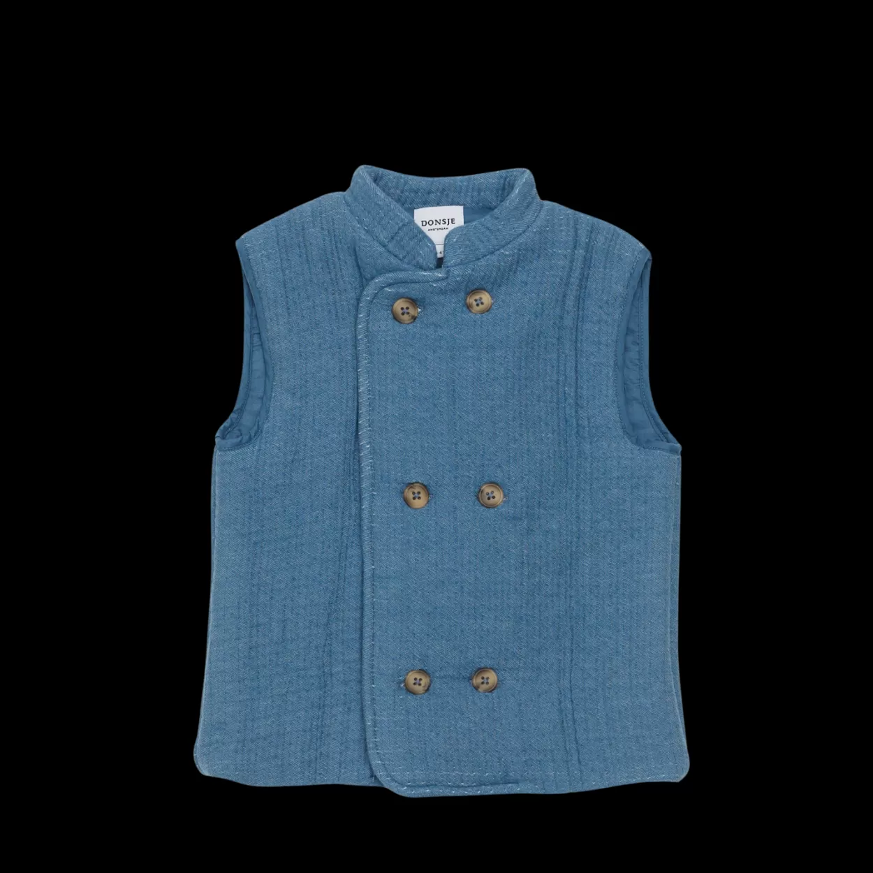 Donsje Amsterdam Tiepo Waistcoat | Steel Blue Steelblue Hot